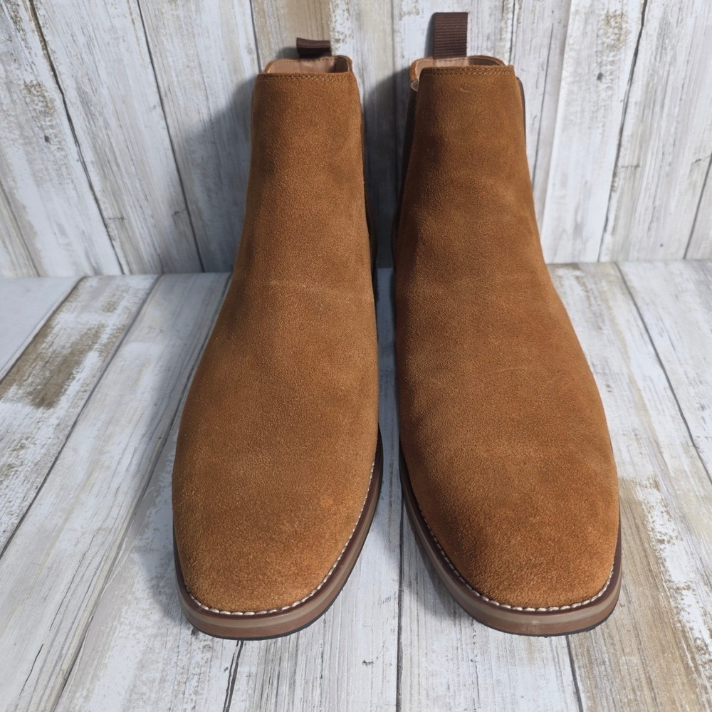 Sonoma Suede Chelsea Style Boots Mens 13 Brown Casual Pull On Ankle Boots